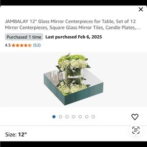 Glass Mirror Centerpieces Set